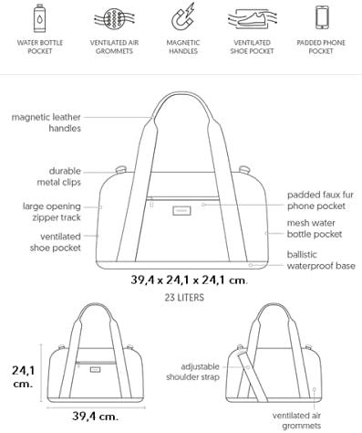 Vooray Burner Gym Duffel Bag, Gym Bag for Women and Men with Shoe Compartment, Weekender, Overnight & Travel Duffel for Sports and Workout
