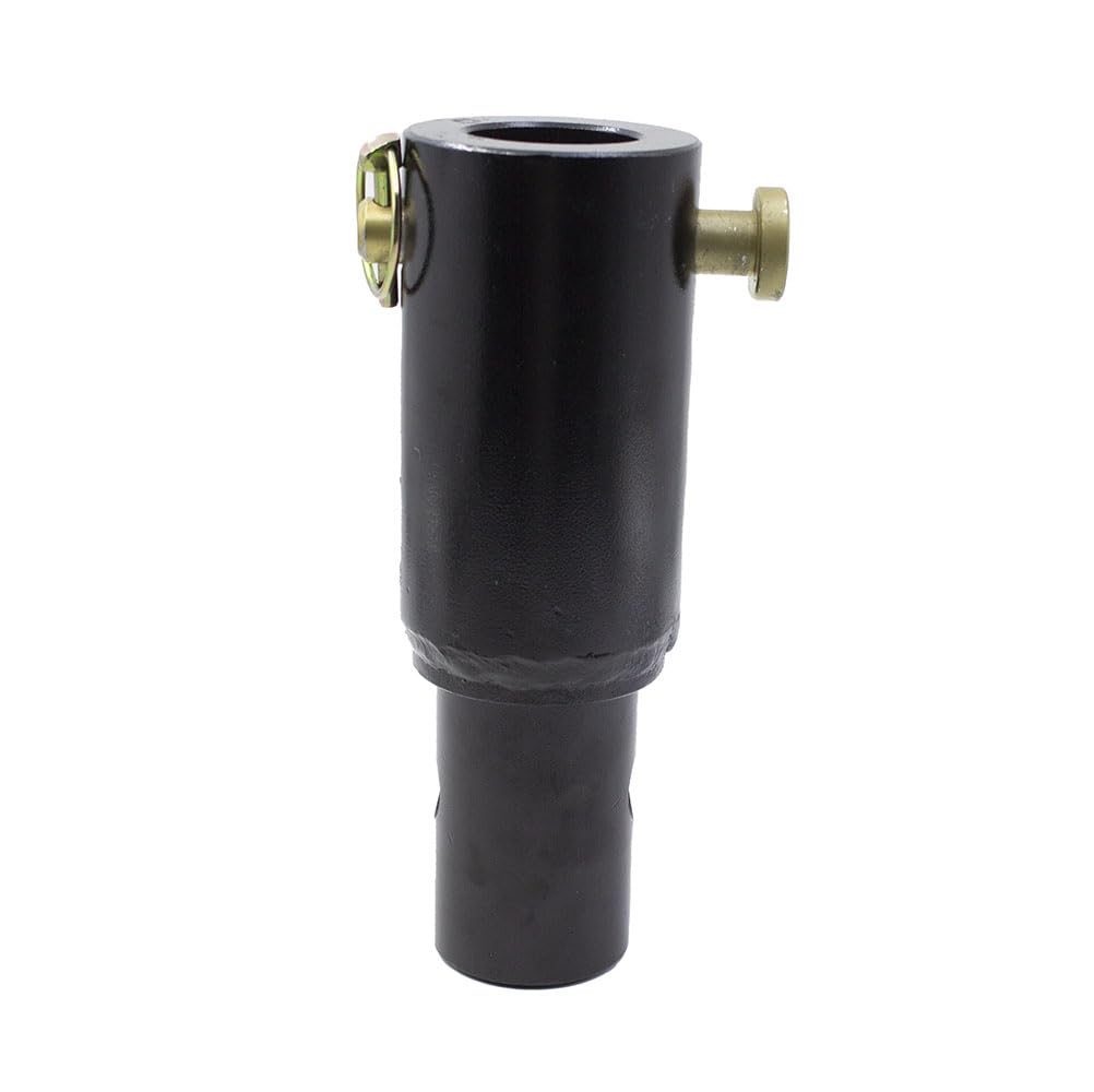 Auger Adapter 2 inch Female Round to 2-9/16 inch Male Round Auger Shaft Bit Adapter Conversion Bolt Pin Auger Attachments