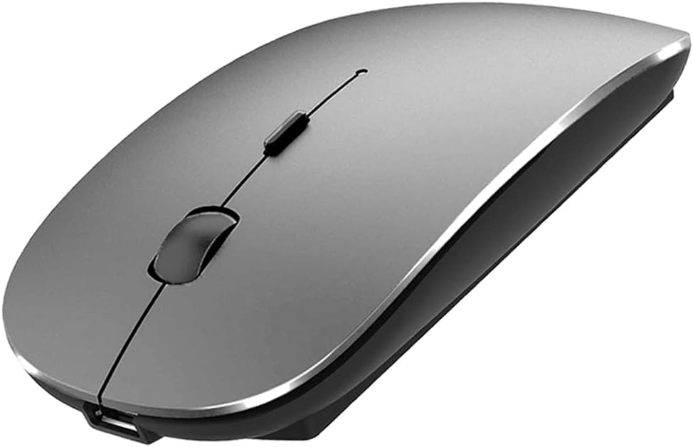 KLO Wireless Bluetooth Mouse for MacBook and More - Rechargeable (Grey)