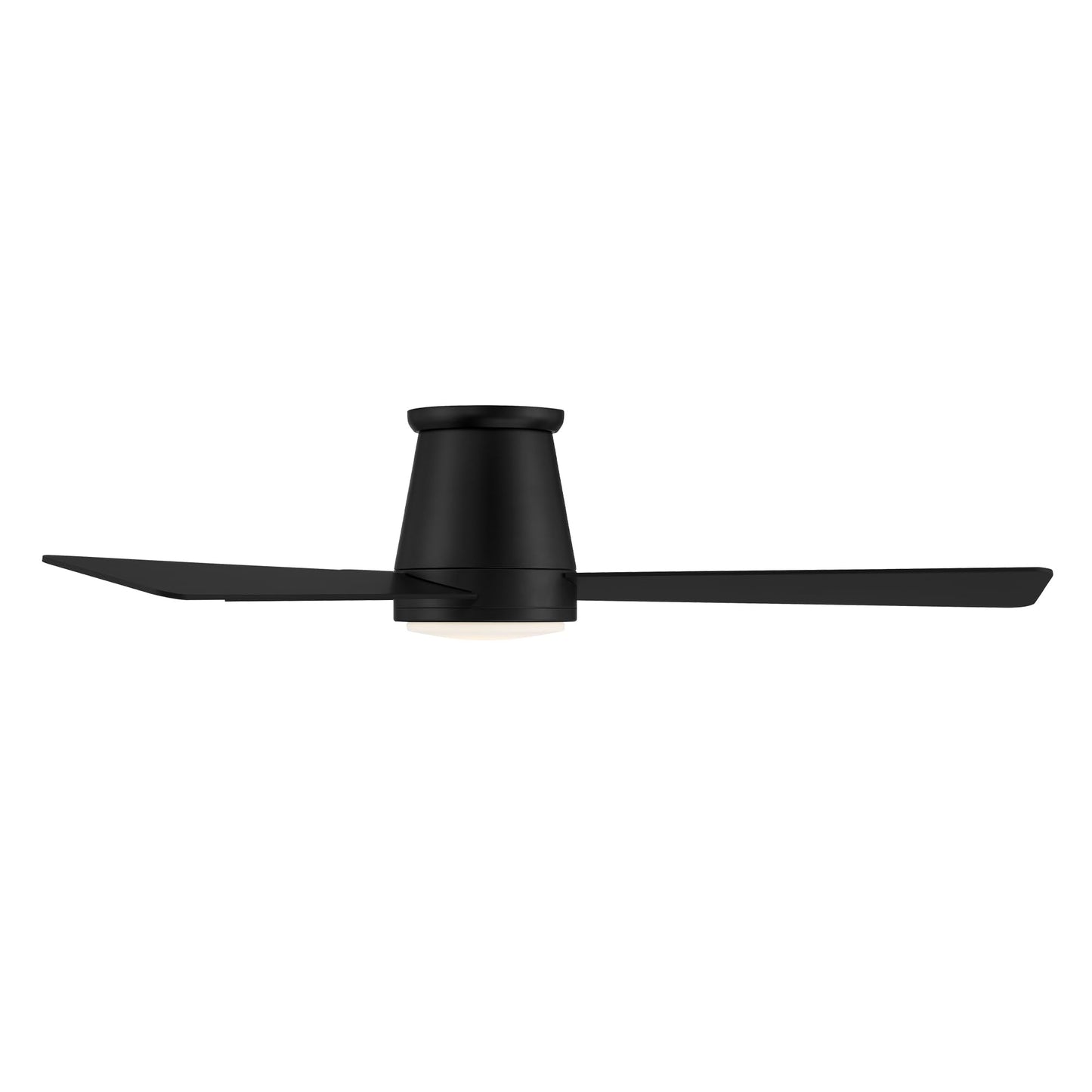 WAC Lighting Hug 3 Blades Aluminum Smart Flush Mount Ceiling Fan in Matte Black