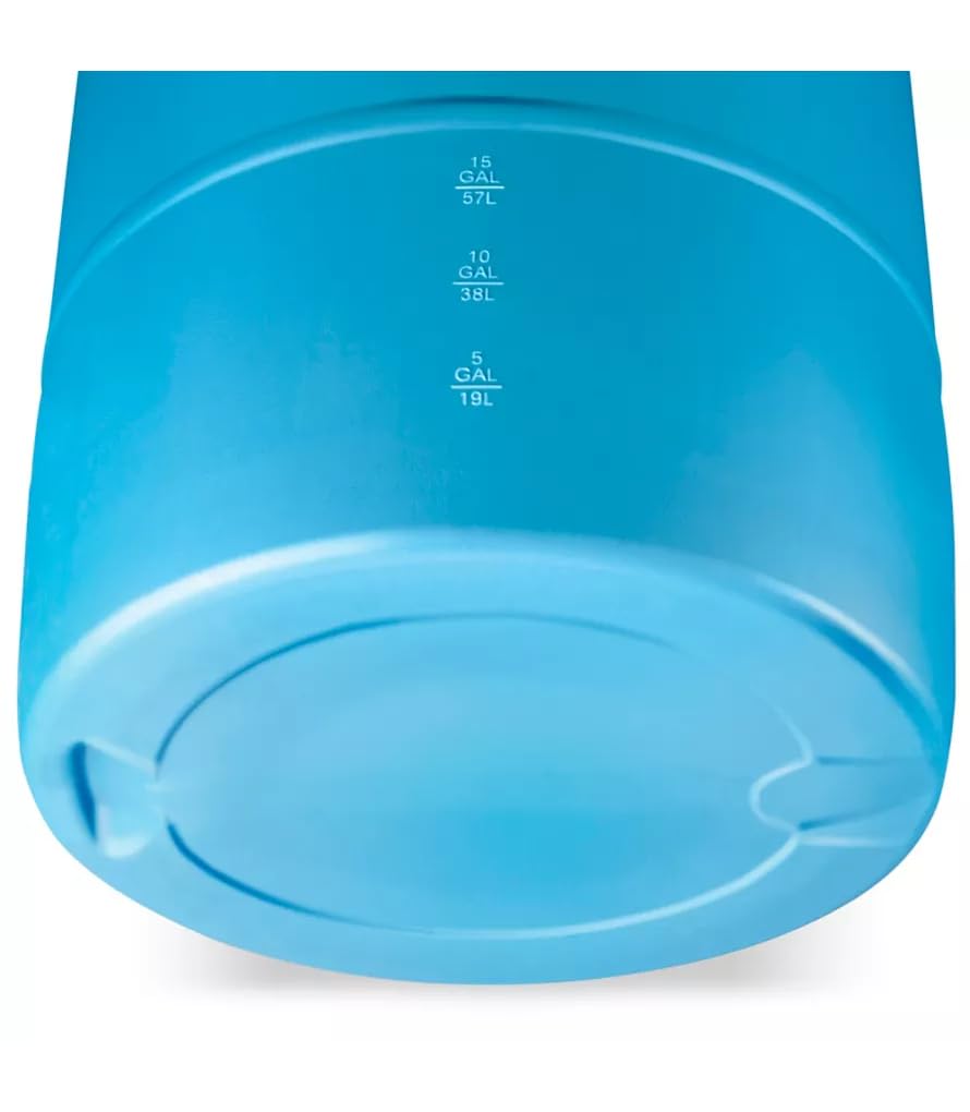 HOANK 55-Gallon Water Storage Barrel, BPA Free, Emergency Water Supply - Eco Friendly - Made in USA (Blue)