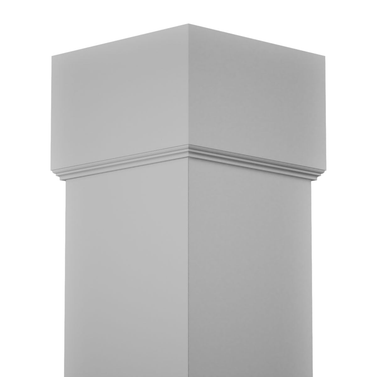 Ekena Millwork 10"W x 9'H Premium Square Non-Tapered Smooth PVC Endura-Craft Column Wrap Kit, Standard Capital & Base