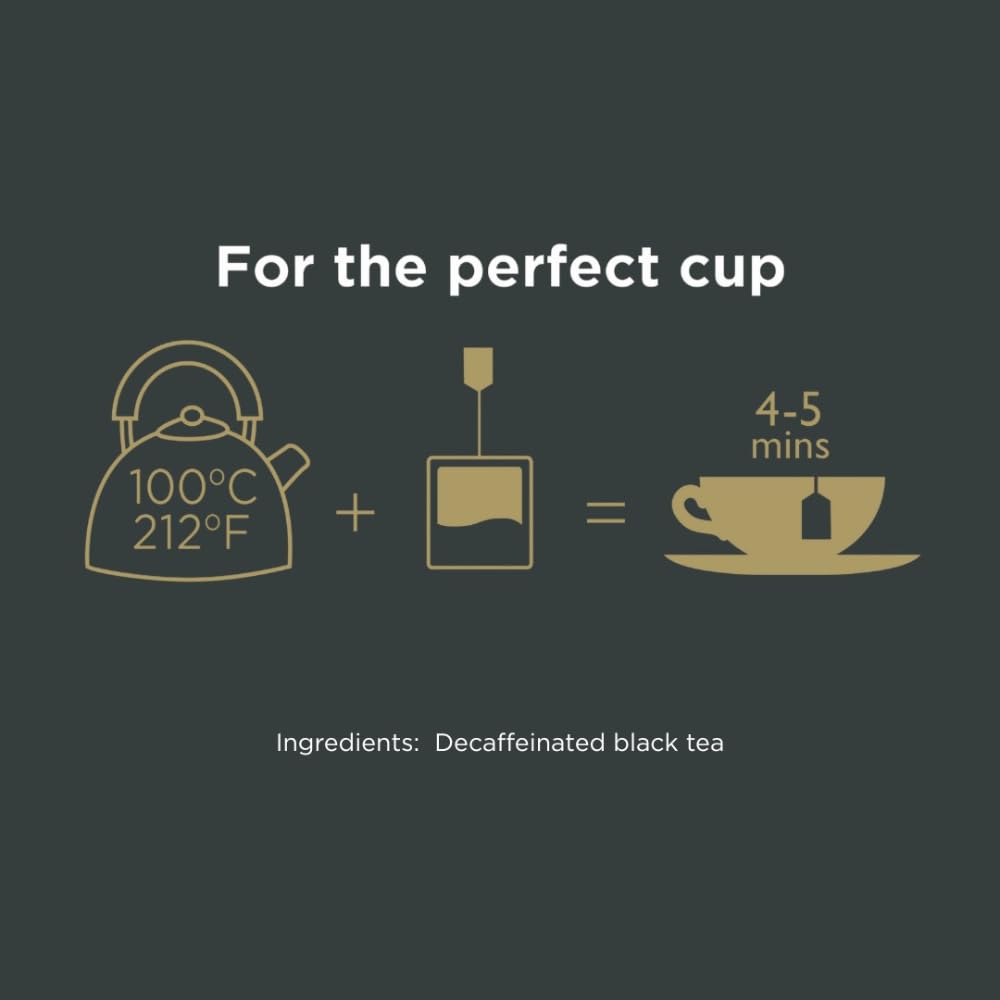 Taylors of Harrogate Decaffeinated Breakfast Black Tea - Rich & Balanced Flavor | 20 Individually Wrapped Bags