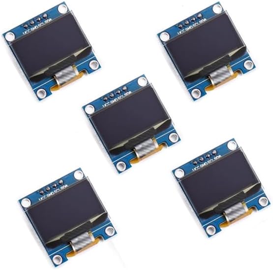 0.96 inch 12864 128X64 I2C SSD1306 4 Arduino(5pcs, Teyleten Robot LCD OLED Display Board Module IIC Driver Pins