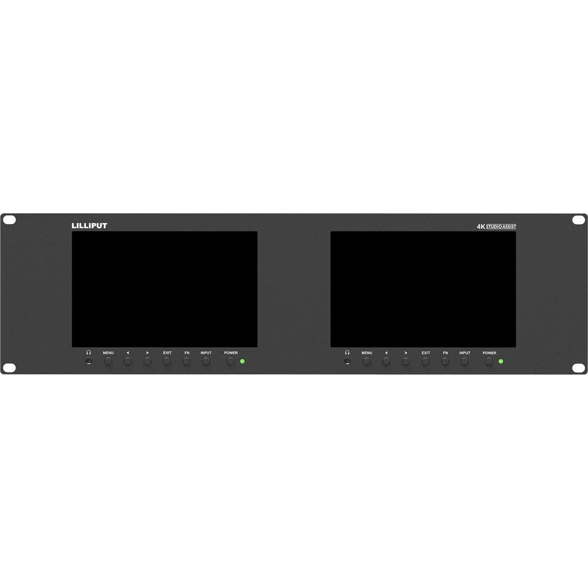 LILLIPUT Dual Rackmount Monito 7" RM-7029S 3-RU Rackmount Monitor with 3G-SDI /HDMI 2.0 Scope view support up to 1080p 60Hz SDI and 2160p 60Hz HDMI video