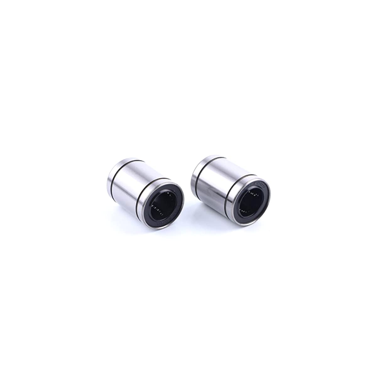 LM25UU Linear Ball Bearing, Bore Dia 25 mm, OD 40 mm, Width 59 mm, Used for Mechanical Sliding Tables, CNC Machine Tools, 3D Printers, Silver 2pcs