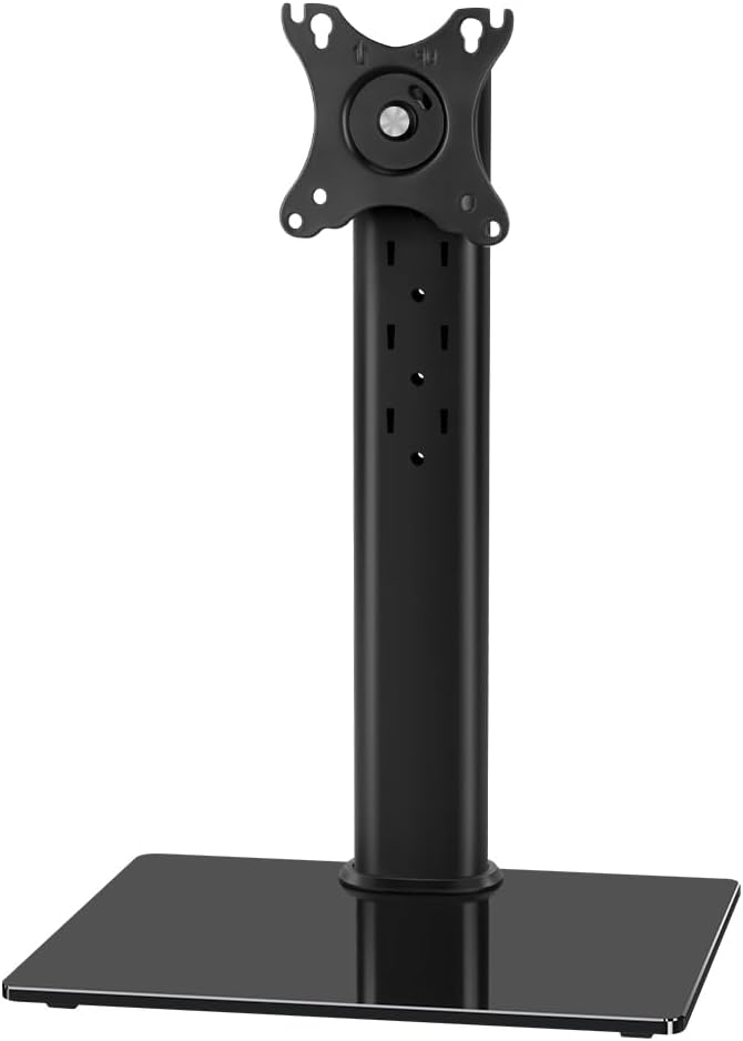 KKTONER 13 inch 32 inch 75 75mm/100 100mm 77Lbs Single Computer Monitor Stands Full Motion Swivel Free Standing Desk
