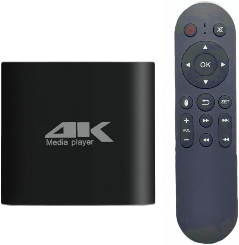COSOWELL 4K H.265 H.264 MP4 MP3 Media Player for USB Drive & MicroSD, Ultra HD Digital Signage Player with HDMI/AV