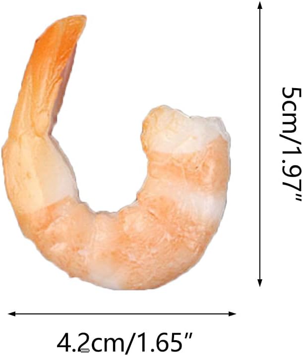 YUGSHNKFC 4PCS Fake Shrimp Simulation Food Model Highly Photo Tool PVC Food Toy