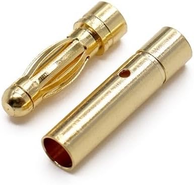 sjgqwt 20pcs/lot 2.0mm 3.0mm 3.5mm 4.0mm 5.5mm 6.0mm 8.0MM Plug(3.0mm) Gold bu/*llet Banana Connector