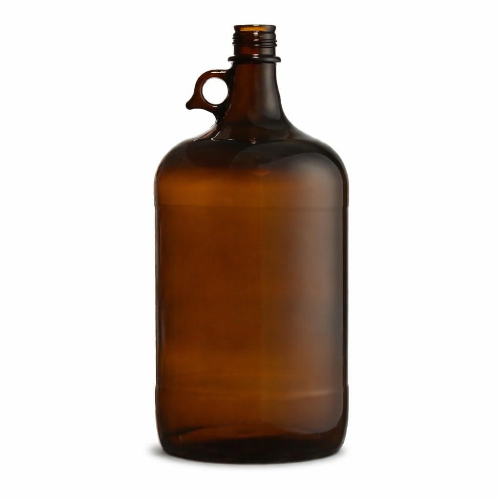 Labelmaster Pallet of 210-4L Amber Glass Bottles, Chemical Containers, 38-439 Neck Finish, UV-Shielding Laboratory Storage Vessel, Reagent Sample Handling, Industrial Lab Supply