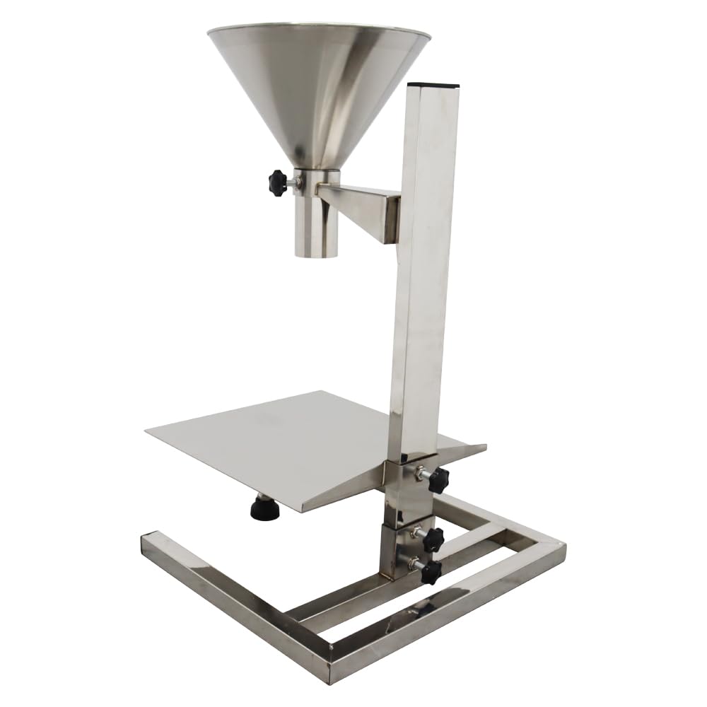 PreAsion Commercial Stainless Steel Funnel with Support Stand Manual Filling Package Funnel 1.5inch