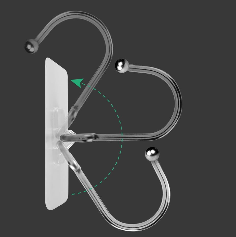 OVOV Heavy Duty Adhesive Hooks - Removable Wall Hooks for Towels, Coats, and Keys | Versatile Utility Hook
