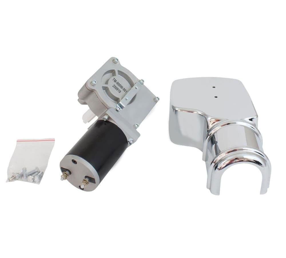 Mytee Products 900W 90:1 Tarp Motor for Dump Truck Tarp Systems with Chrome Cover 12VDC / 43 AMPS / 50 RPM (1 Year Warranty)