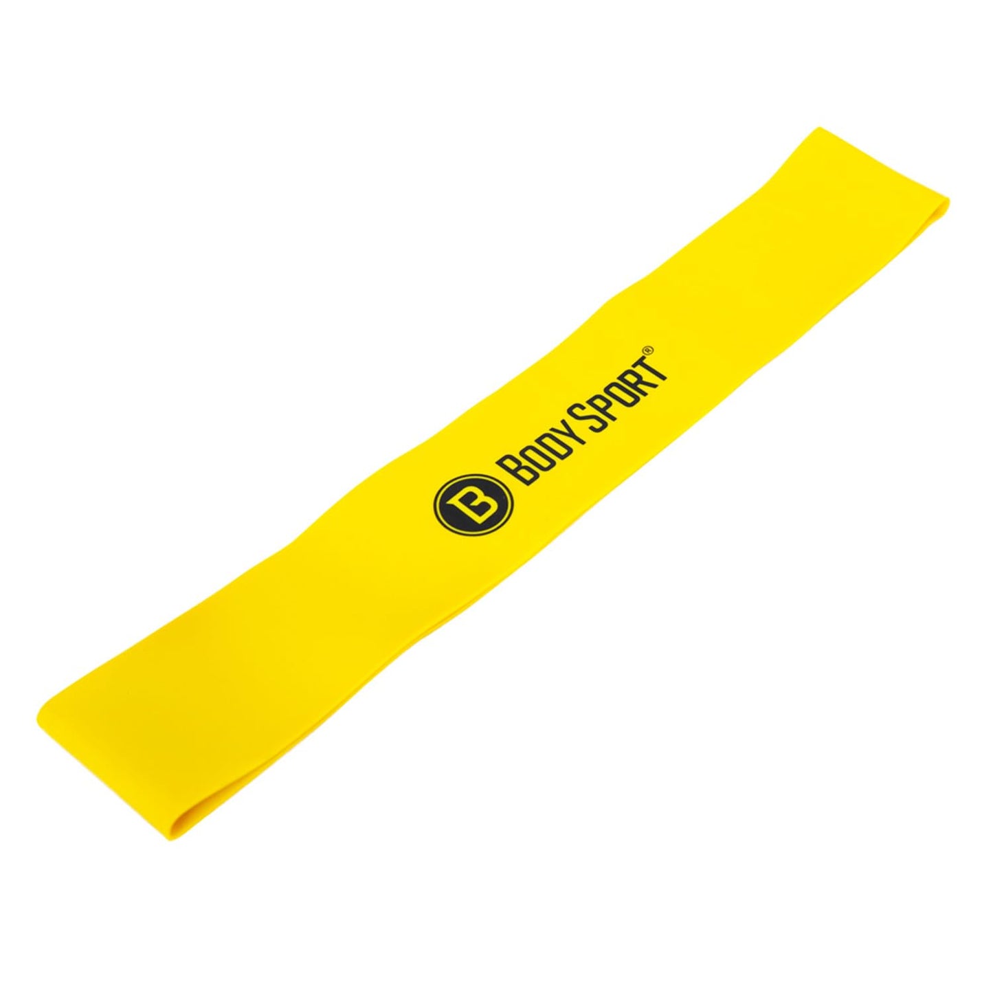 Body Sport Loop Resistance Bands – Exercise Bands for Legs and Hips – Latex Rubber Resistance Loops – Yellow – Medium Resistance
