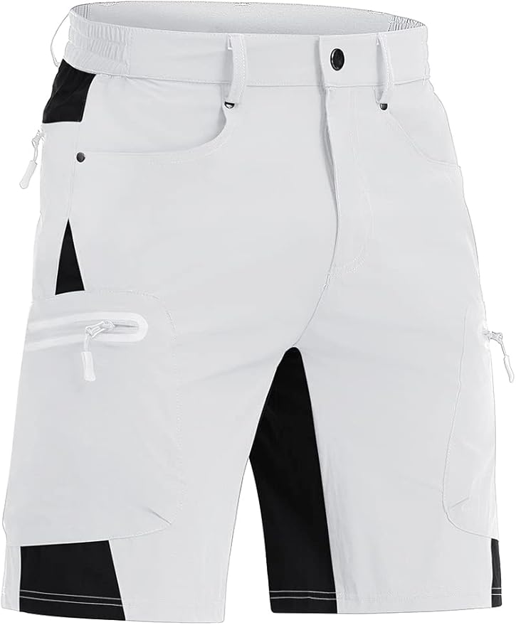 CRYSULLY Men's Hiking Cargo Shorts Outdoor Summer Lightweight Quick Dry Casual Shorts with 5 Pocket
