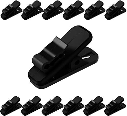 FENGWANGLI 1 Inch 1.5mm (12 Headphone Clip for Shirt, Length Small Earbud Cord Management Earphone Mount Cable Clothing