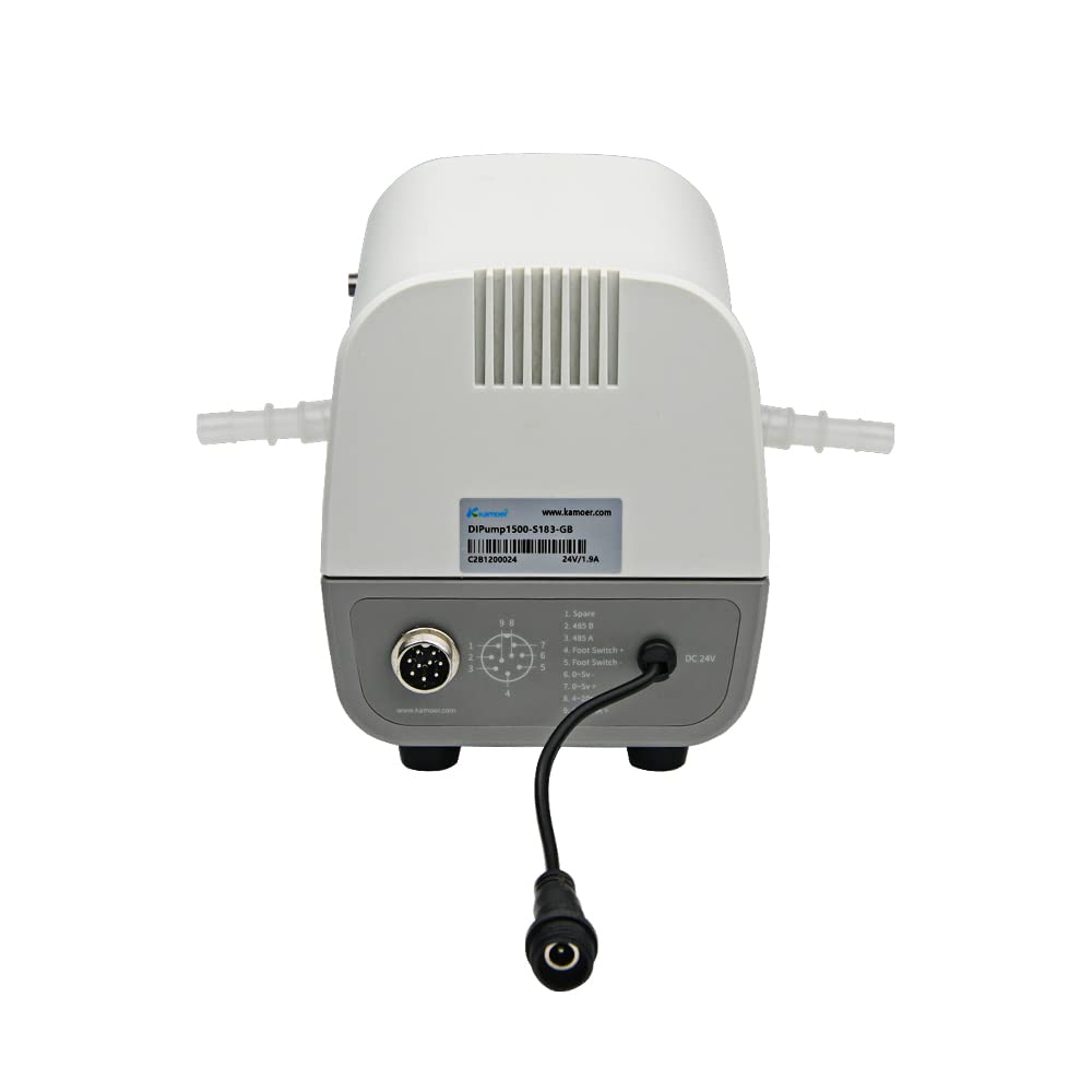 Kamoer DIP1500 Peristaltic Pump 24V 1500ml/min High Flow Intelligent Variable Speed 0.1-400rpm Liquid Dosing Pump 3 Rotors LED Screen RS485 7.9mm x 11.1mm (IDxOD)