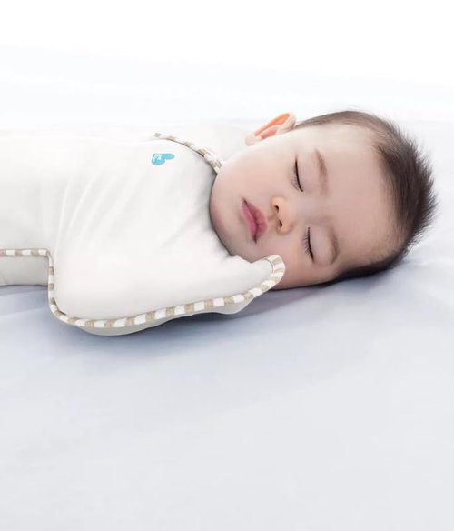 Love To Dream Organic Swaddle - Baby Sleep Sack for Self-Soothing | 1.0 Tog, Small (5-8.5lbs), Cream