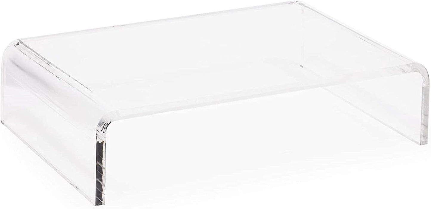 (12.1 8 3 Juvale Acrylic Computer Monitor Stand, Clear Display Riser x x in)