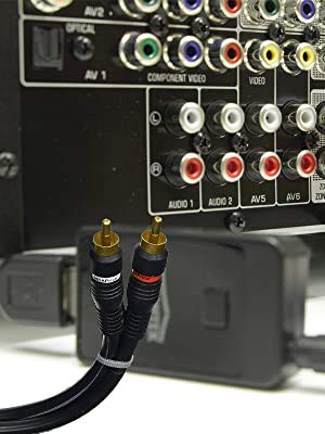 2RCA 2RCA 25 iMBAPrice Male to Male Python Home Theater Audio Cable, Feet for HDTV, Amplifiers, Hi-Fi Systems,Speakers