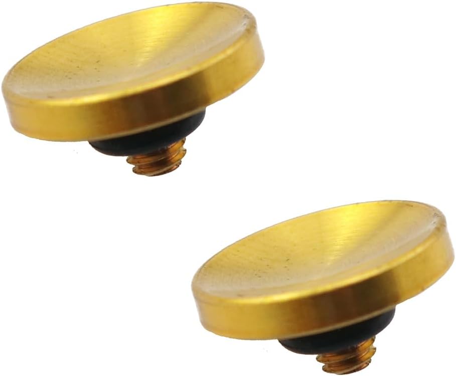 ZYAMY 2PCS Exquisite Brass Concave Shutter Release Button DSLR Camera Release Slot Compatible Anti Drop Button Screw