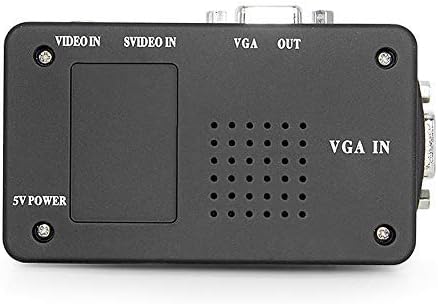 Maketheone M RCA to VGA Adapter, Composite AV S-Video RCA Input to VGA Female Output Converter, Transfer Video Graphic