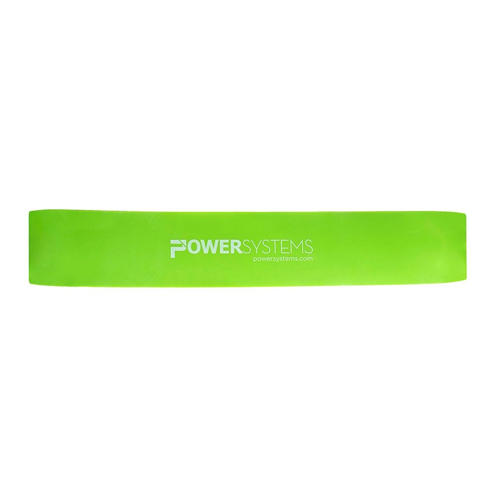 Power Systems Versa Loops, Resistance Bands for Personal Training, Ideal for Short, Limited Movements, 12" in Diameter, Green, Light Resistance, Single Unit