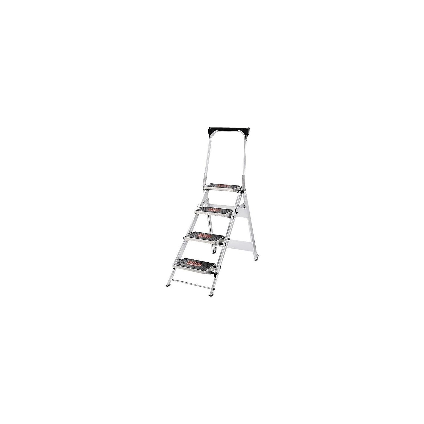 Little Giant Ladder Systems 10410BA Safety Step Ladder Four Step with Bar, 2 x 11-Inch