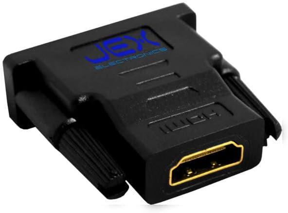 Jex Electronics Male DVI to Female HDMI Converter PC to TV/Projector Gold Plated (DVI-D Dual Link)