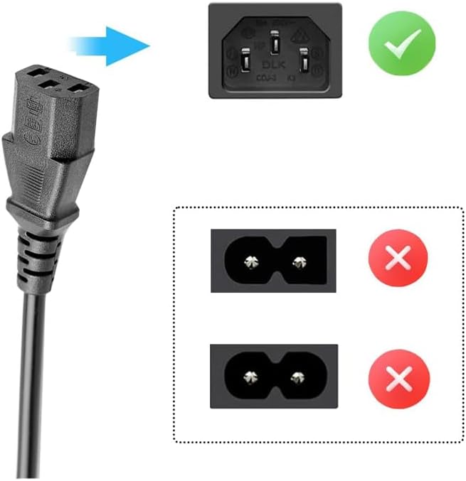 RUITROLIKER 1.8 M/5.9 Power Cord Power Cable, Compatible for Fitness Treadmills Elliptical FT