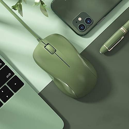 CORN 1200DPI, USB Silent Wired Computer Mouse with Easy Click for Office and Home, Premium and Portable, Compatible