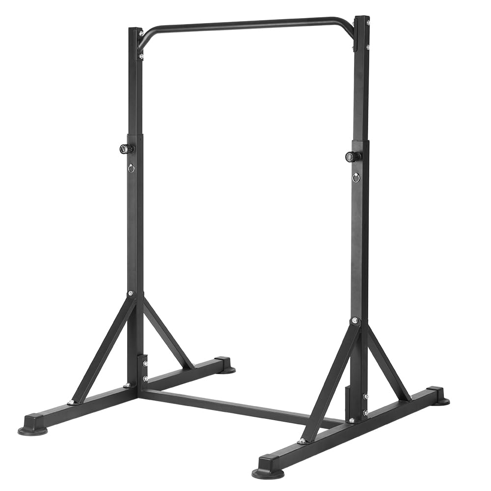ONETWOFIT Pull Up Station, Power Tower Adjustable Pullup Bar Multifunction Strength Training Workout Gym Equipment Free Standing Chin up Bar for Home Outdoor, Support 440LBS (Black)