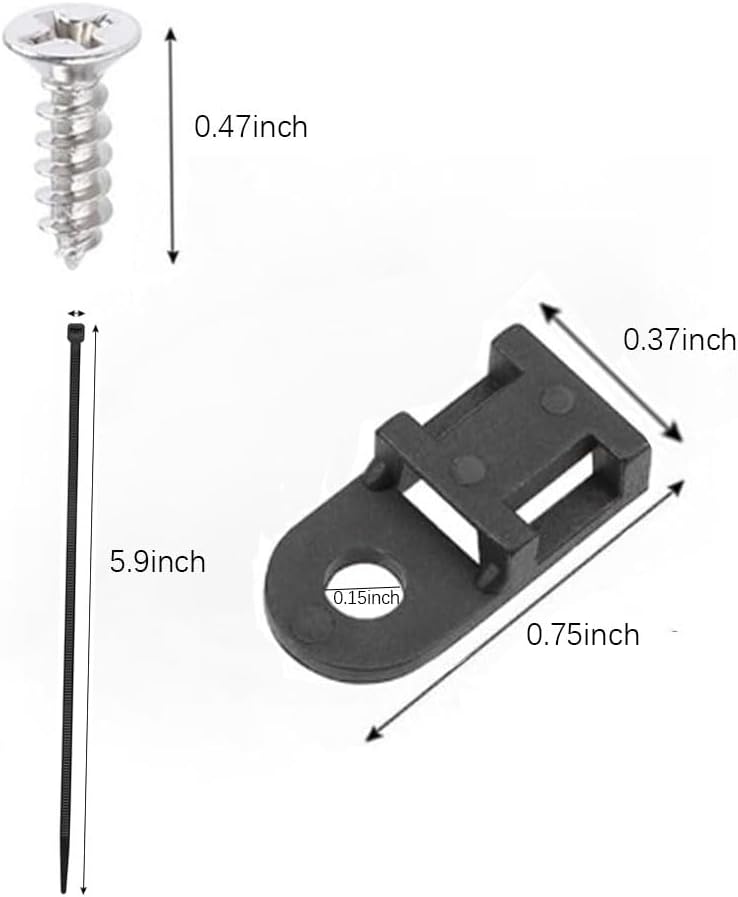 XVTHOAKU Kit-50 50 6" 50 White Cable Zip Tie Mounts Pcs Cable Zip Tie Saddle Type Mounts Base With Pcs Cable Ties
