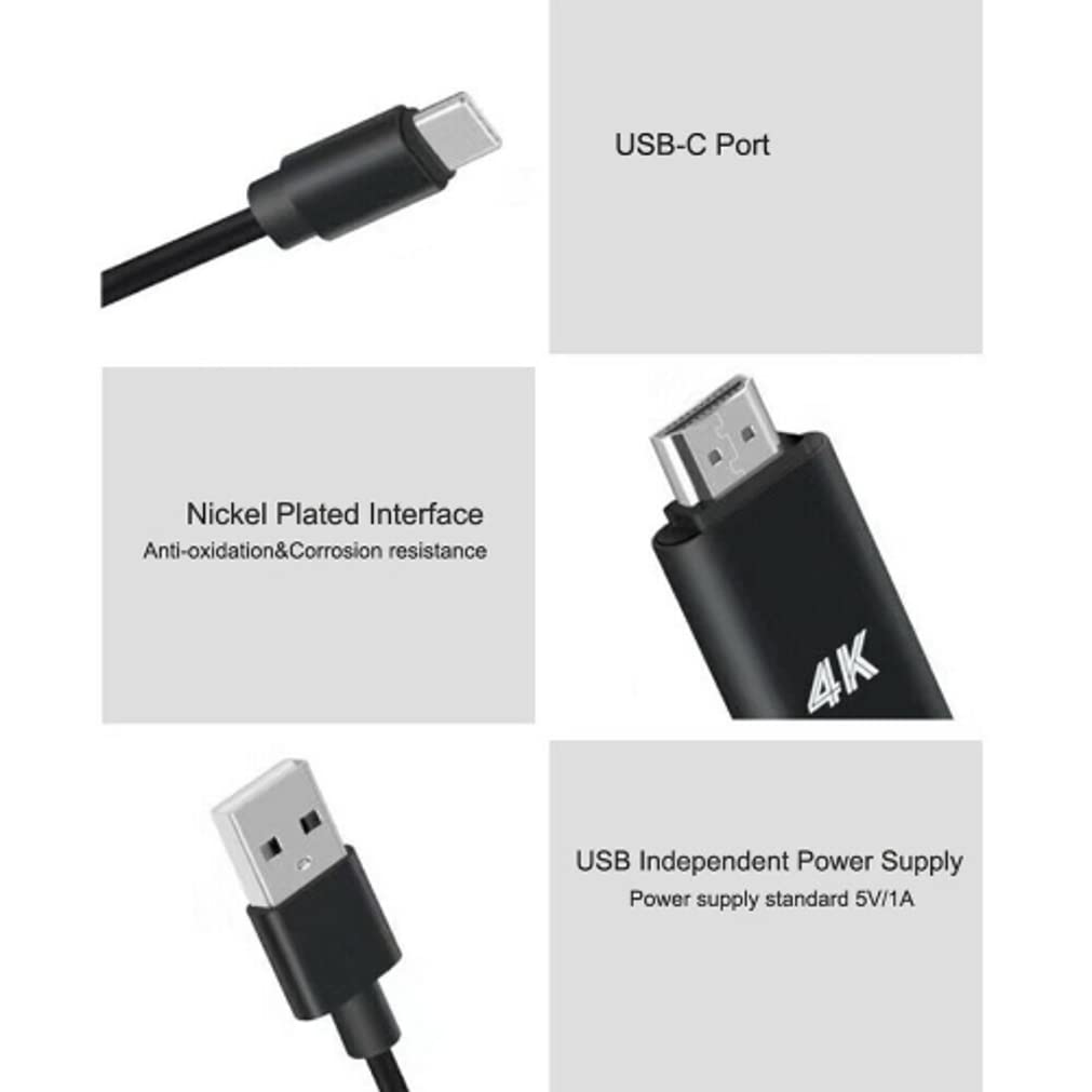 Fonus 4K S23 S24 AV Cable USB C to HDMI Adapter Compatible with Samsung Galaxy Ultra Plus - TV Video Hub Type-C Charger
