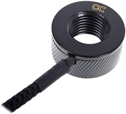 Alphacool G1/4 Eiszapfen Temperature Sensor IG/IG with AG Adapter, Deep Black