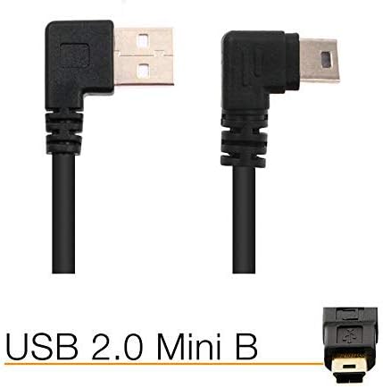 (6Inch, 3-Pack) Herfair Dash Cam Cable Right Angle USB to Mini USB Cable Power Charger Cord for Dashcam, Dashboard
