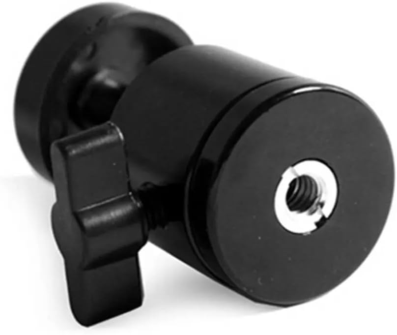 Reflex Camera 360 1/4''-20 Swivel Mini Tripod Ball Head with Screw for GoPro, DSLR, Camcorder, LED Light Adjustable