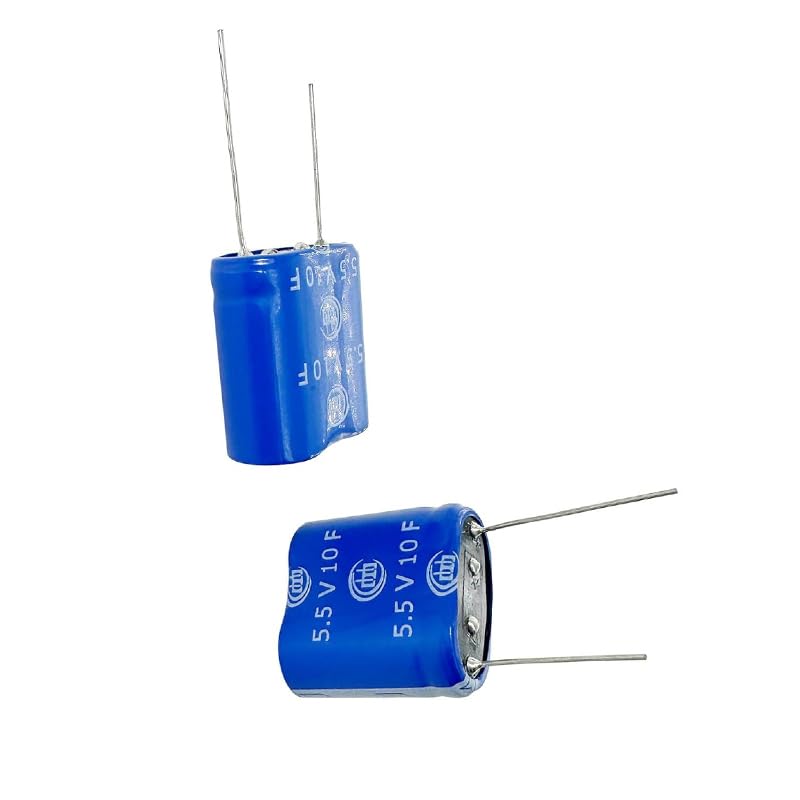 Laimiaoxian 10 13x26x27 mm(0.51x1.02x1.06 inch) 5.5V 10F Pieces Supercapacitor Dual Layer Capacitor Wirewound Energy