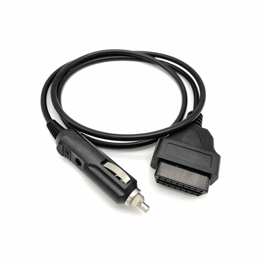 50cm OBD2 Elecbee OBD Vehicle Diagnostic Cable, PVC High-Temperature Resistant Female to Cigarette Lighter Adapter