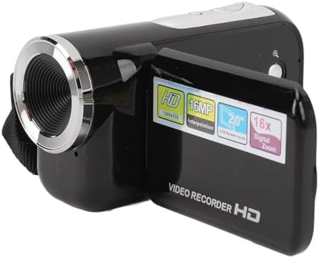 Yunseity D22 16MP 1080P 16X 2.0in 1/4 Video Camera Camcorder, FHD Digital Zoom, Rotatable Screen, Anti Shake Digital