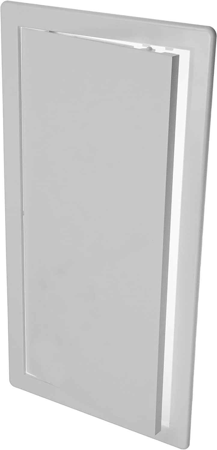 ECOPRO VENT 8" x 16" White Plastic Access Panel. Service Shaft Door Panel. Plumbing, Electricity, Heating, Alarm Wall Access Panel for Drywall. Bathroom Services Access Hole Cover.