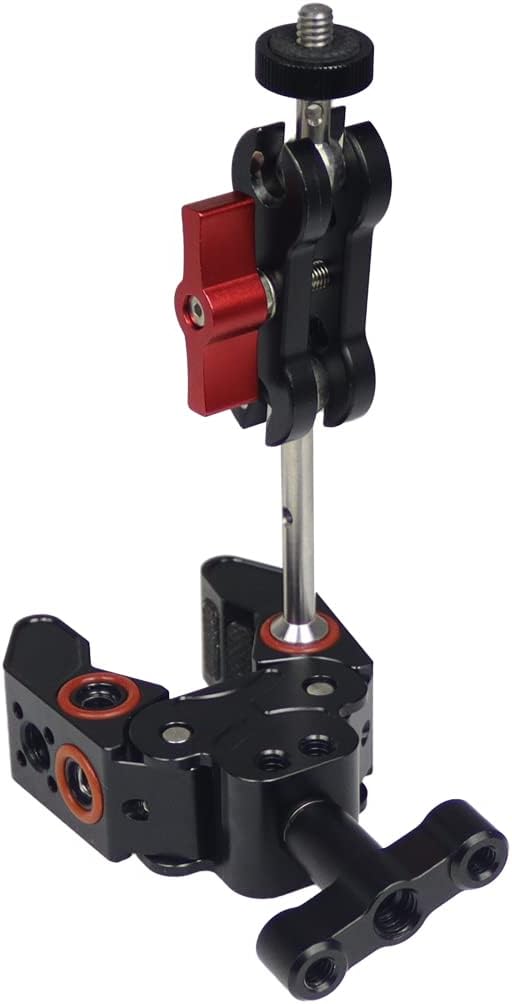 FEICHAO 1/4" 3/8" 13 C-Type Clamp Crab Claw Bracket Anti Slip Anti Loose Magic Arm Adapter Compatible with Hero Sports