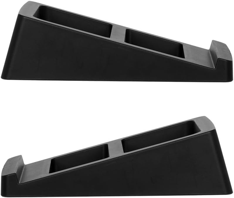 Monoprice 15 Tilted Wedge Desktop Speaker Stands for Medium Sized Speakers, Speaker Riser, Anti-Vibration, Degrees