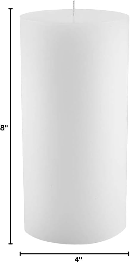 Mister Candle Citronella Candle, Ideal for Indoor & Outdoor Use, 4x8 Tall Pillar Candle, Hand Poured, Premium Wax & Dripless, Made in USA, 150 Hour Burn Time