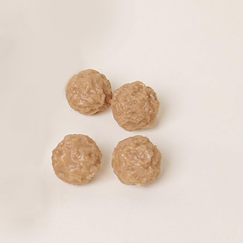 (10Pcs) Alasum Realistic PVC Beef Meatball Model for Kitchen Decoration, Artificial Meatball Display Plaything