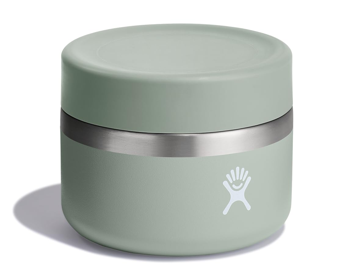 Hydro Flask Food Jar – Insulated Stainless Steel, Snack Travel Container for Hot Food, Lunch, & Soup 12 Oz Agave Green