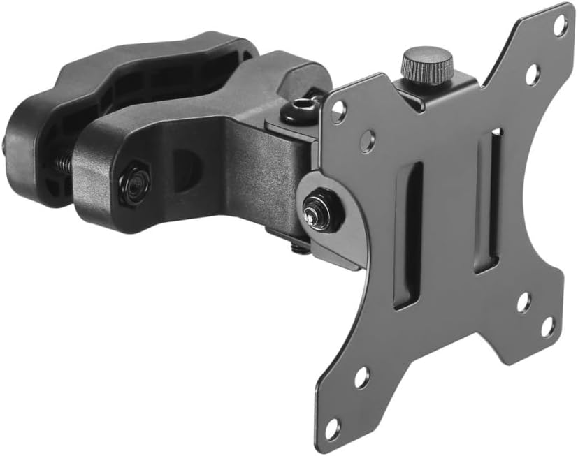 Amer 75mm 100mm 32 inch PM100 Universal Bracket Pole Mount with Removable and VESA Plate, Fits up to Screens, Black