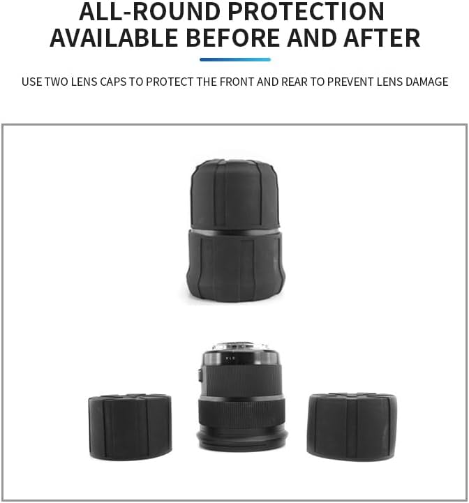 TONHOKJ 99% Universal Lens Cap, Fits DSLR & Mirrorless Camera Lenses, Silicone Lens Cover with Element Proof