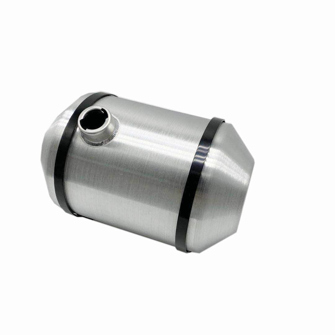 JSD 5 Galllons 10" x16" Spun Aluminum Gas Tank / Round Fuel Tank End Fill 3/8" NPT Outlet